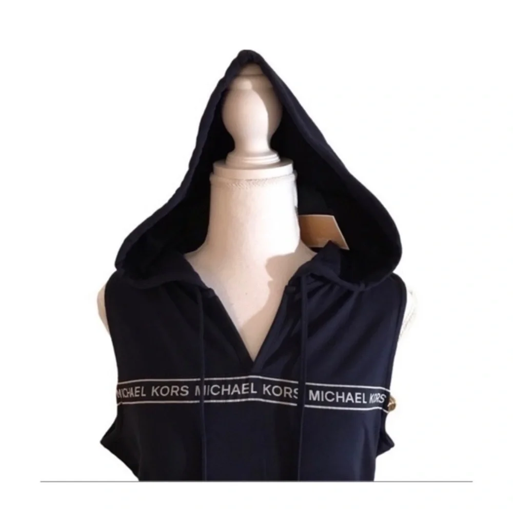 MICHAEL KORS Navy Hooded Dress